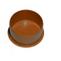 Marley Kanalgrundrohr Muffenstopfen DN 110 aus Kunststoff in Braun.
