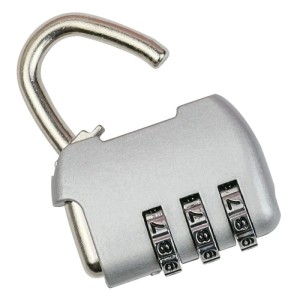 HMF Deko Zahlenschloss Vorhängeschloss 3-Stellig 43 x 35 x 12 mm Silber