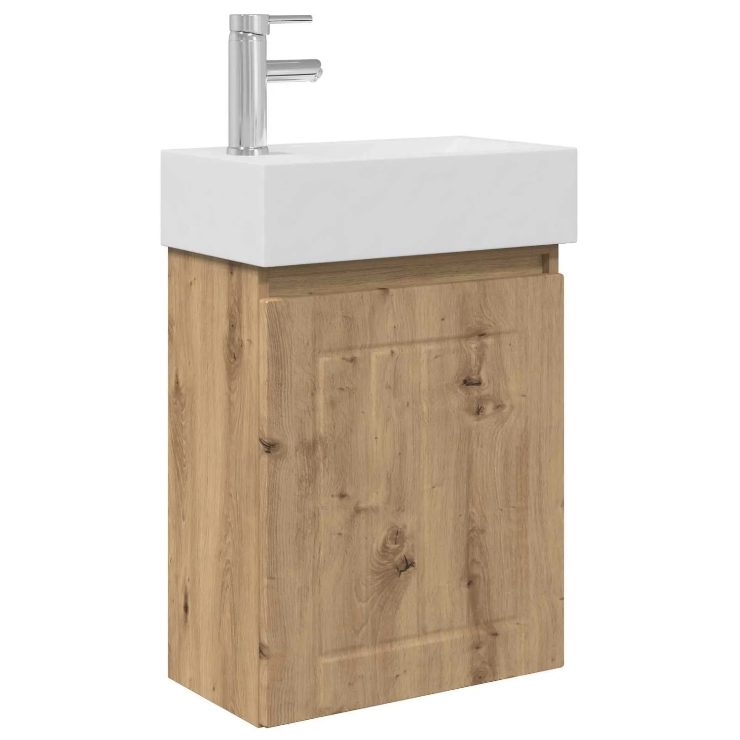 vidaXL Badezimmer Waschtischunterschrank mit Wasserhahn Artisan-Eiche 889490