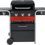 Char-Broil Gas2Coal 330 Hybridgrill mit 3 Brennern und Seitenbrenner. Kombigrill für Holzkohle und Gas.