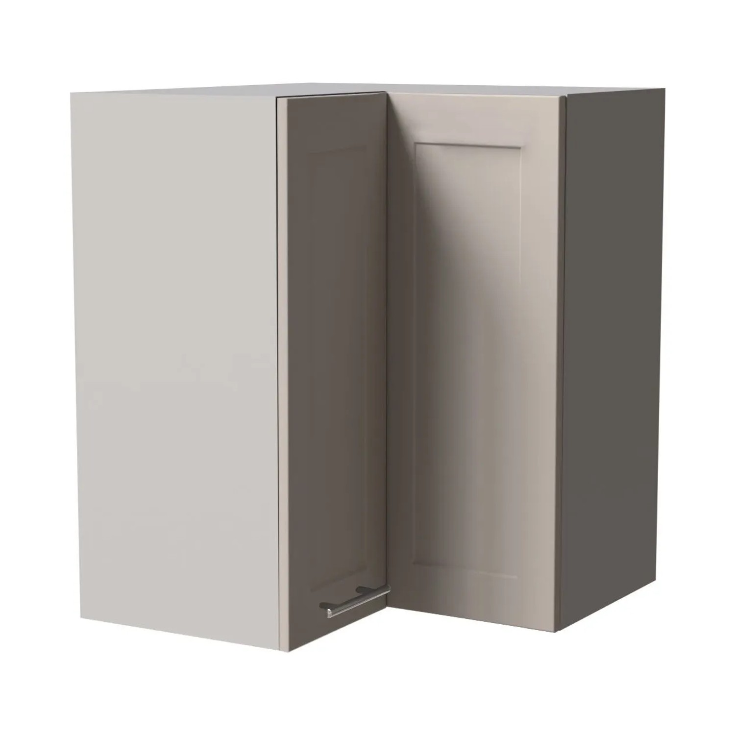 Feldmann-Wohnen Eckhängeschrank Oslo W12/60 Grau / Kaschmir Matt 60 / 60 / 72cm