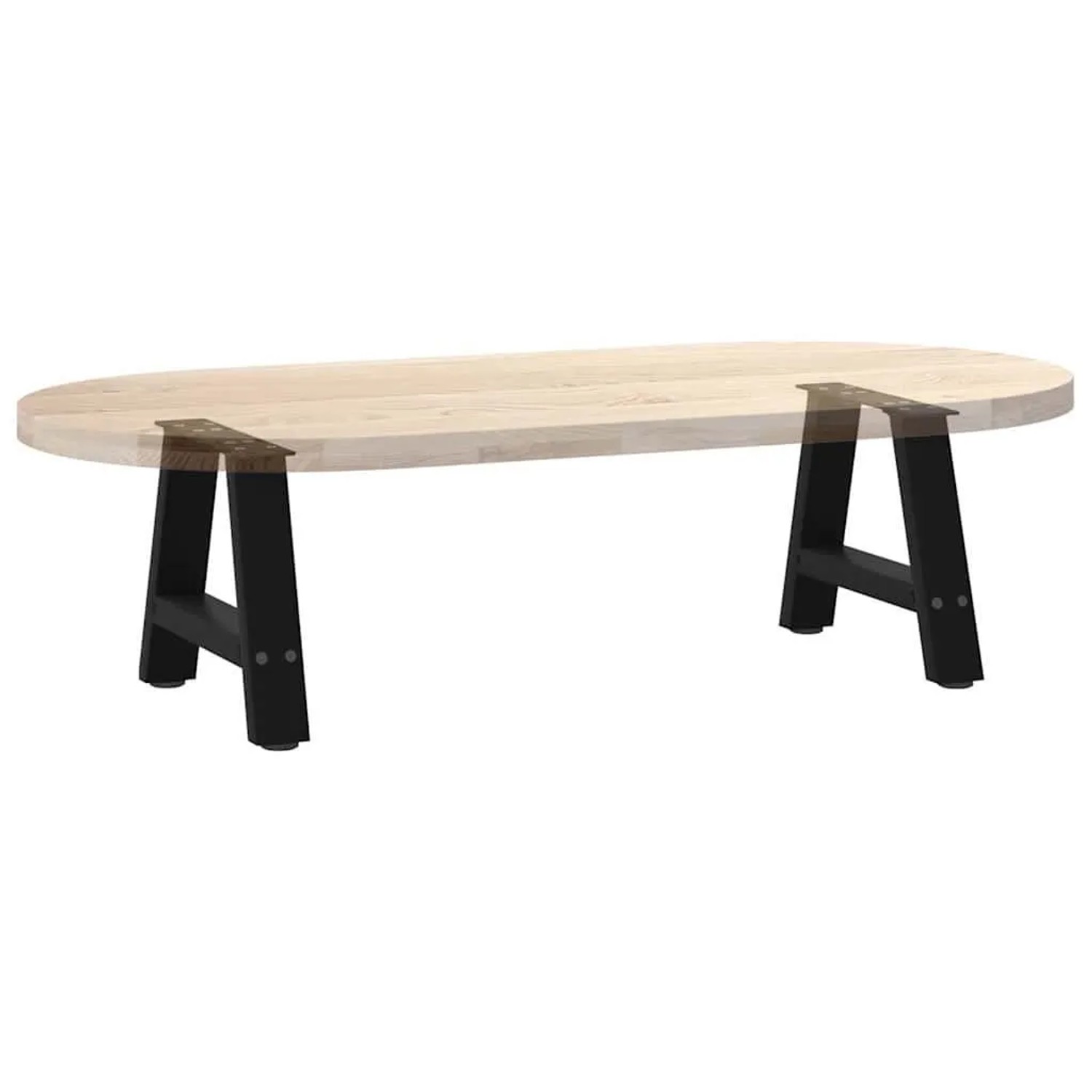 Schwarze vidaXL Couchtischbeine in A-Form, 2er Set, aus Stahl, für individuelle Tischgestaltung.