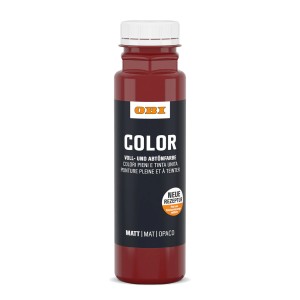 OBI Color Voll- und Abtönfarbe in Dunkelrot, 250ml Flasche.