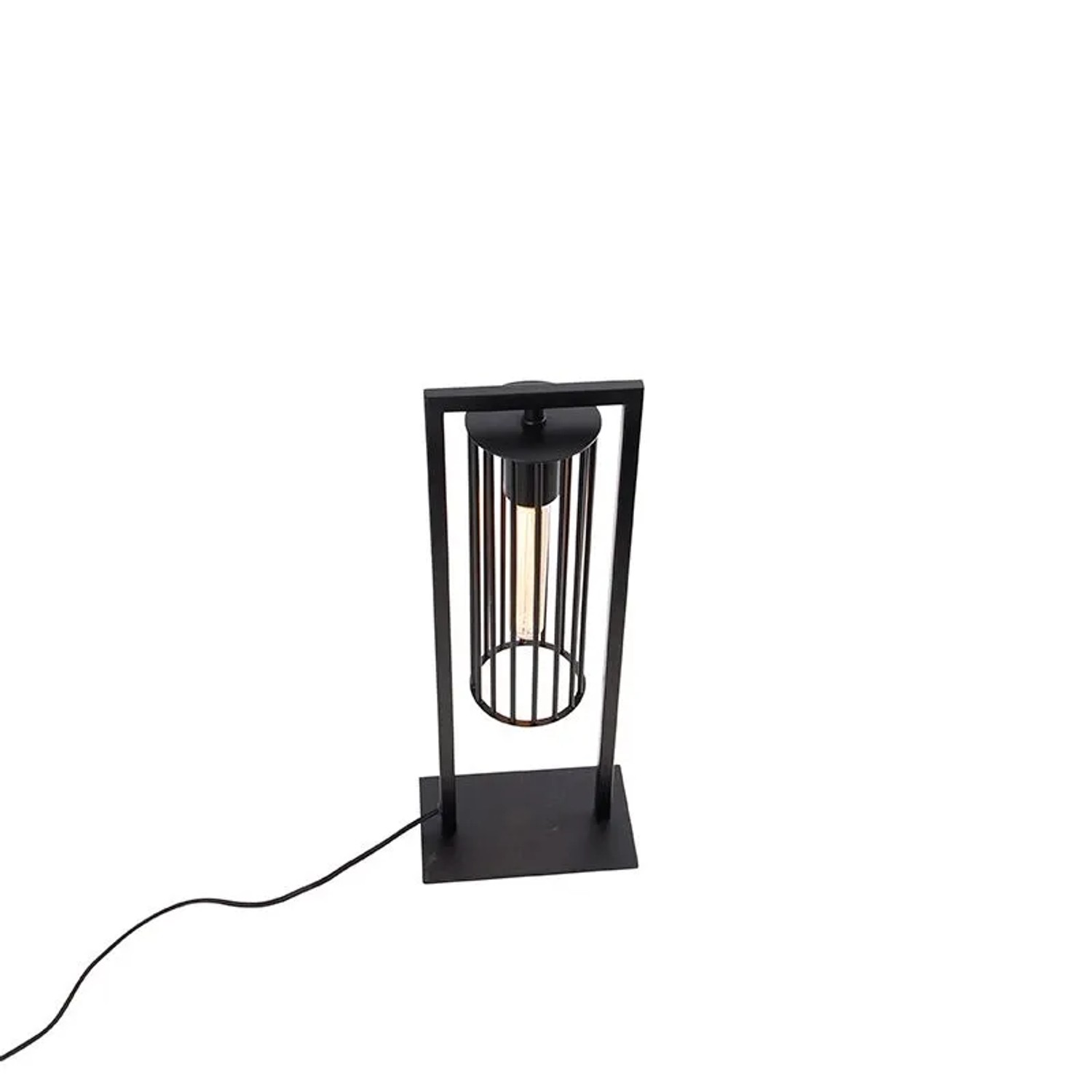 Moderne, schwarze Tischlampe Balenco Wazo von QAZQA für Innenräume.
