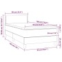 vidaXL Boxspringbett hellgrau 90x190 cm mit Matratze und Kopfteil, Stoffbett mit Maßen.