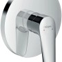 Hansgrohe Logis E Unterputz-Brausearmatur in Chrom, Aufputzteil mit Hebel.