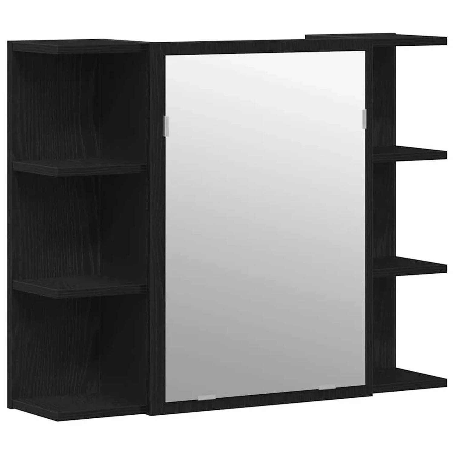 vidaXL Badezimmerspiegelschrank Schwarze Eiche 80 x 20,5 x 64 cm Holzwerkst günstig online kaufen