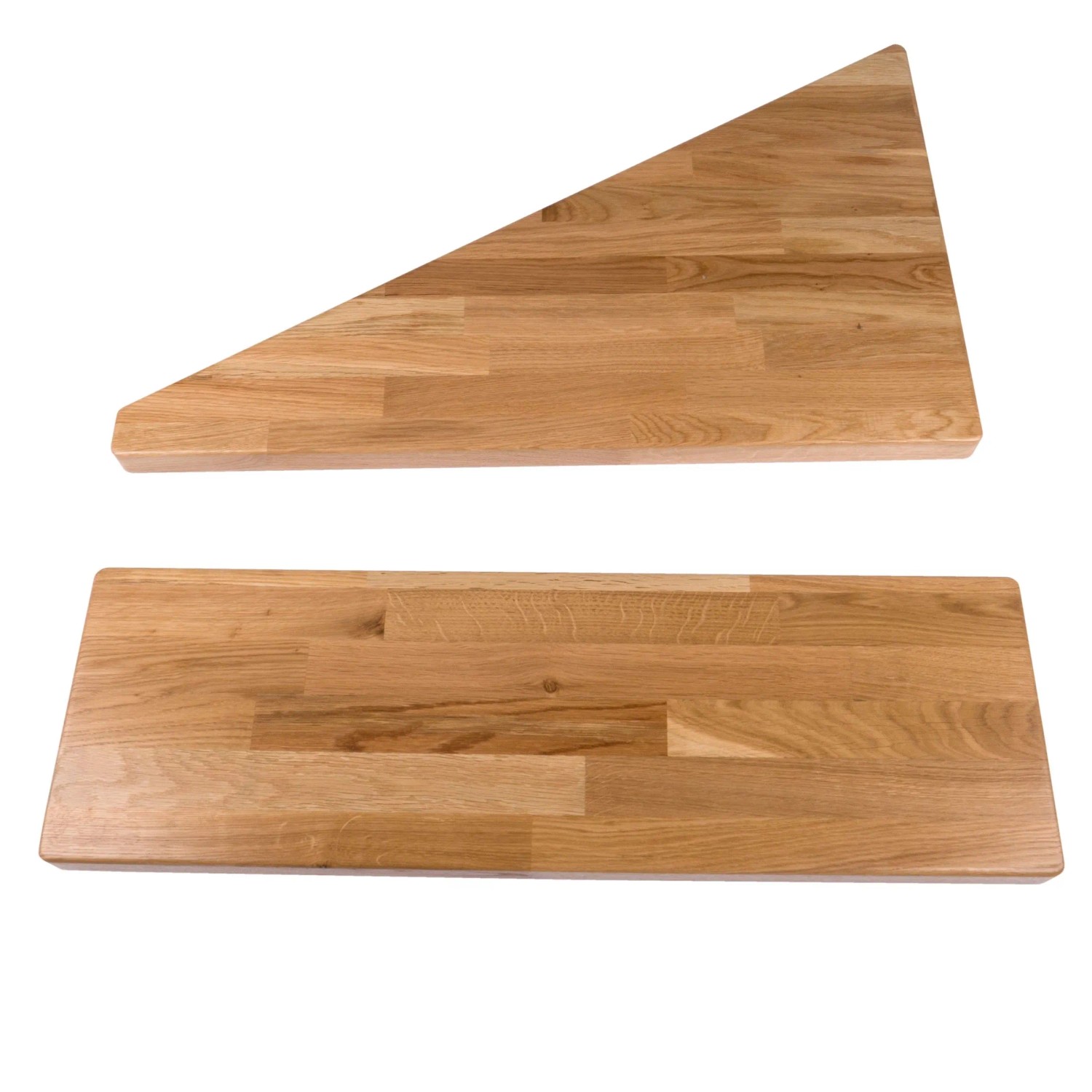 Dolle Boston Treppe: Zwei Stufen aus Eiche für Mittelholmtreppe, gerade, in Holzoptik.