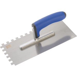 LUX Glättekelle Comfort, 270 mm, 10x10 mm Zahnung, für Fliesenleger- & Putzarbeiten.