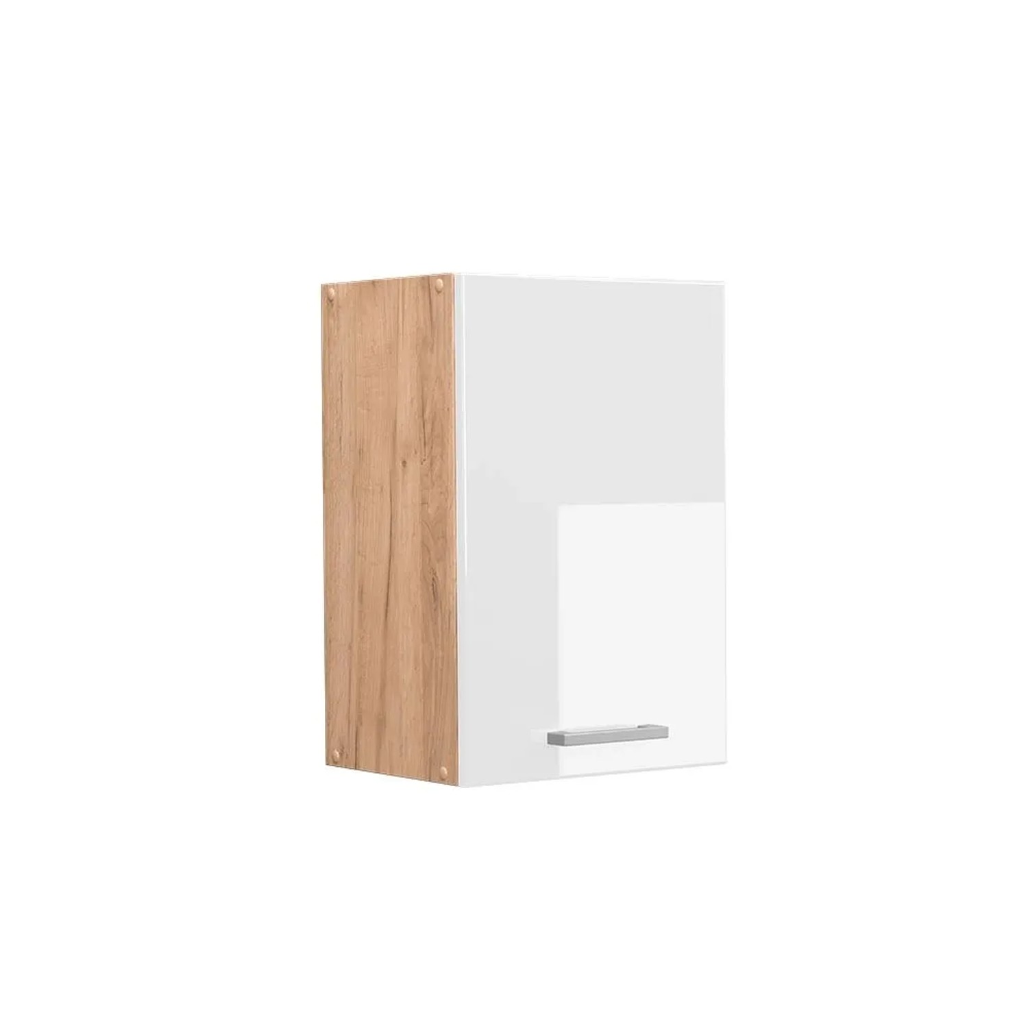 Vicco Hängeschrank R-Line Hängender Küchenschrank Weiß Hochglanz Goldkraft Eiche 40 cm