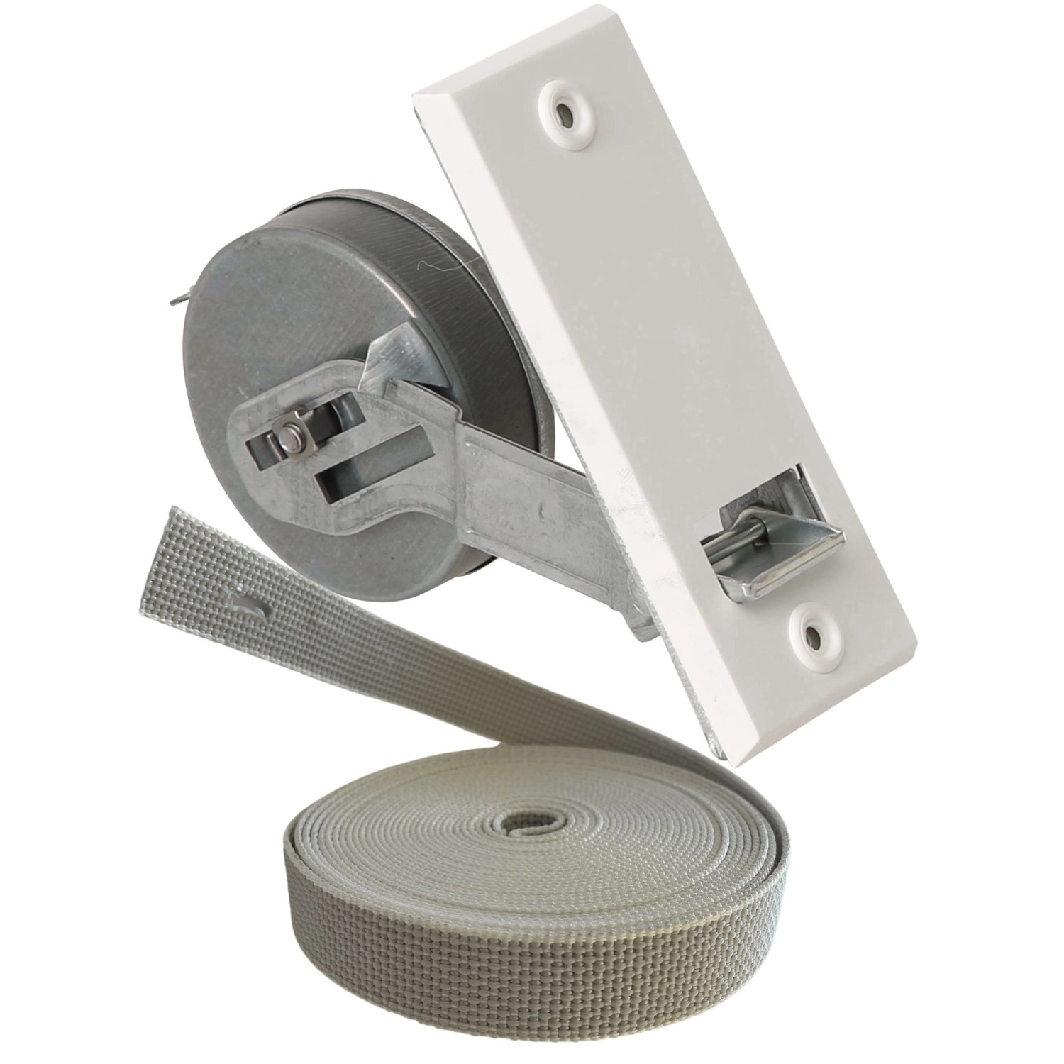 Rollwin Rolladen Gurtwickler Unterputz 135mm Lochabstand Mit 7m Gurt 23mm Rolladengurt Mit Gurtwickler Blende Weiß Rollo...