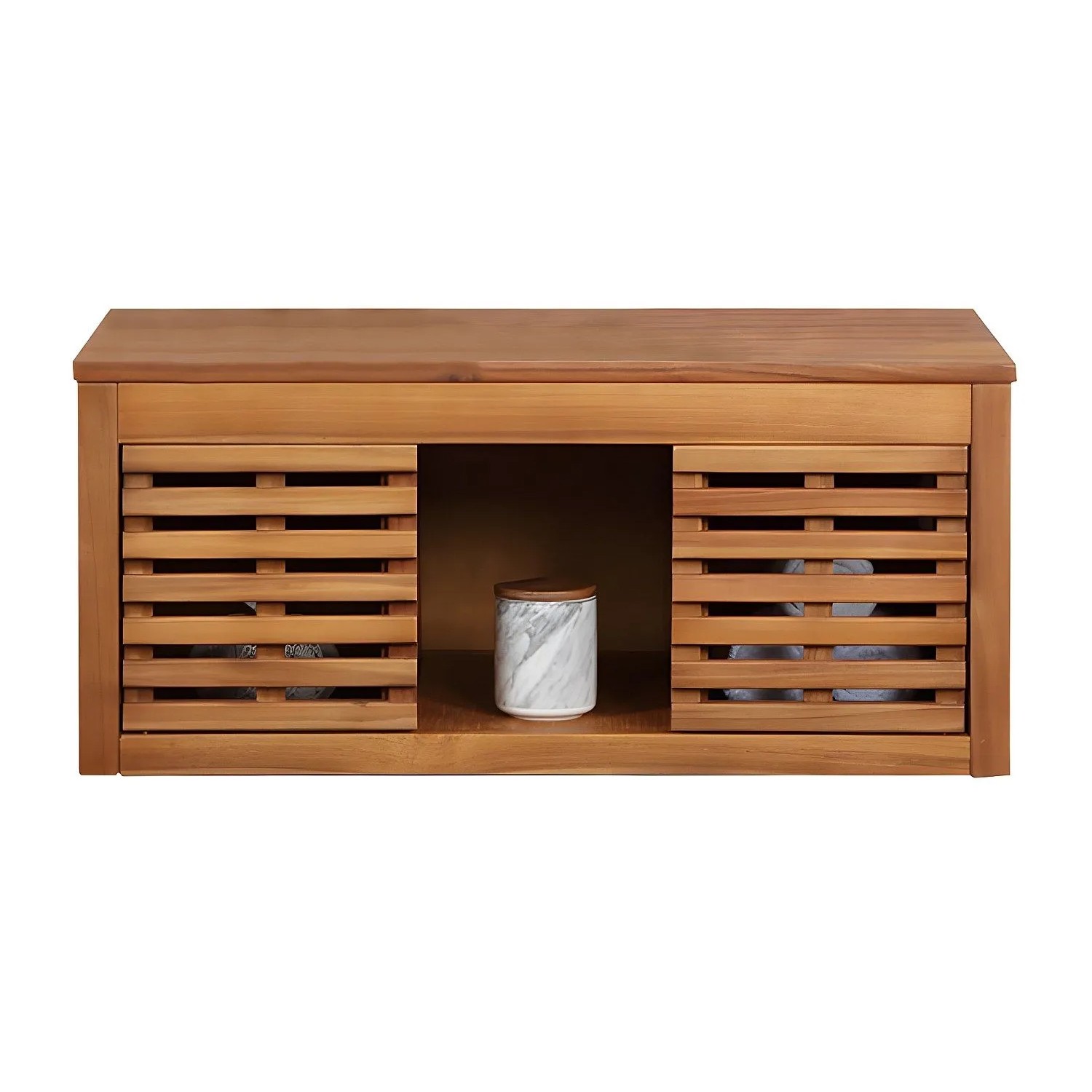 Vente-unique Waschbeckenunterschrank Penebel Naturfarben Dunkel 90 cm