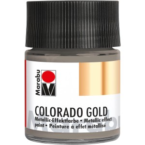 Marabu Metallic-Effektfarbe Colorado Gold/Anthrazit, 50ml Flasche.