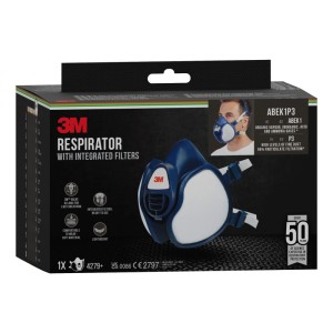 3M Maske 4279+ ABEK1P3, dunkelblaue Atemschutzmaske mit Filtern in Originalverpackung.