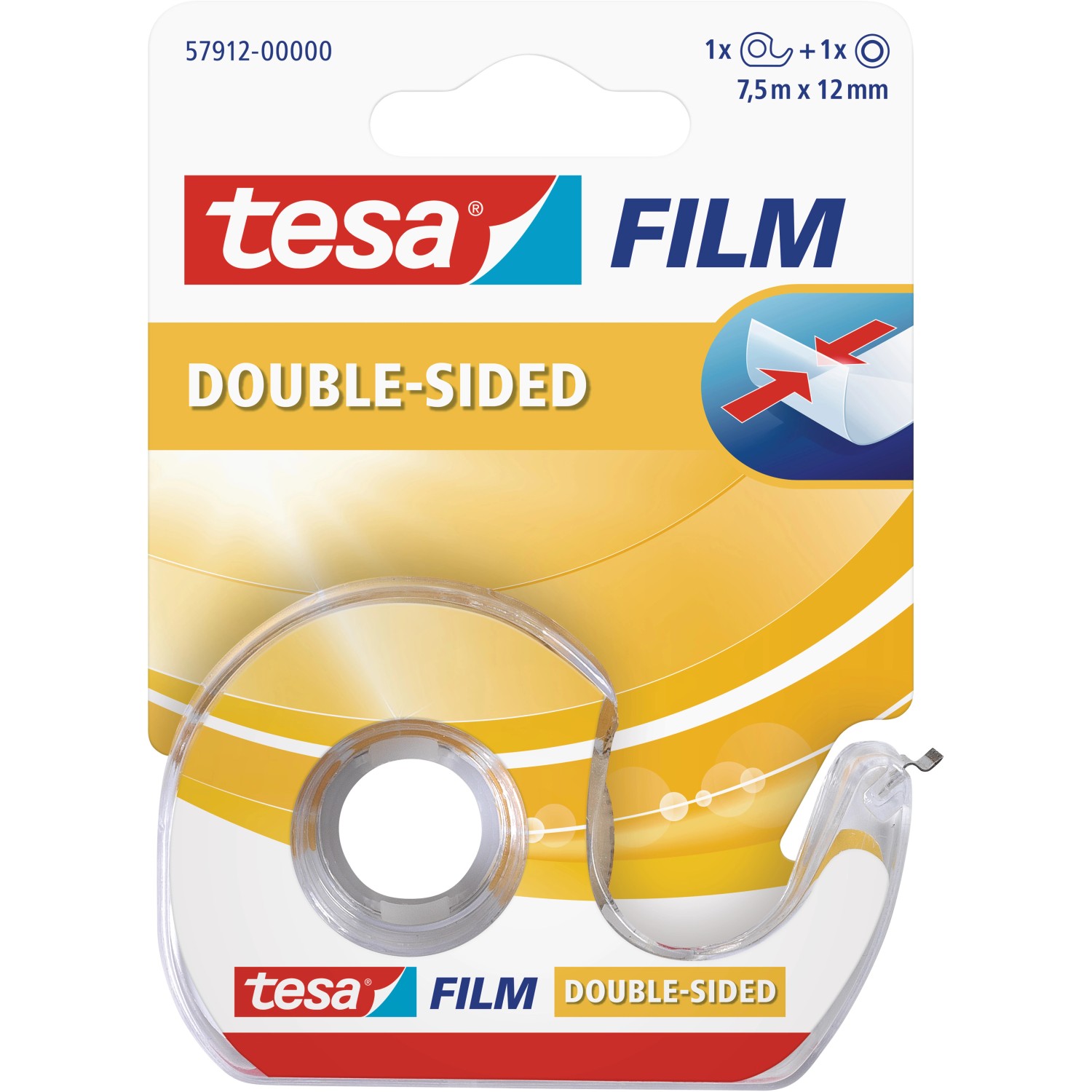 Tesa Film doppelseitig 7,5 m x 12 mm mit Abroller