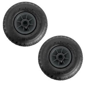 2er Set TRUTZHOLM Sackkarrenräder, Luftreifen 260x85mm, graue Kunststofffelge.