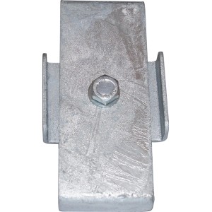 Gabiona Verbindungsklammer aus Aluminium für Gabionen mit 5x10 cm Maschenweite.