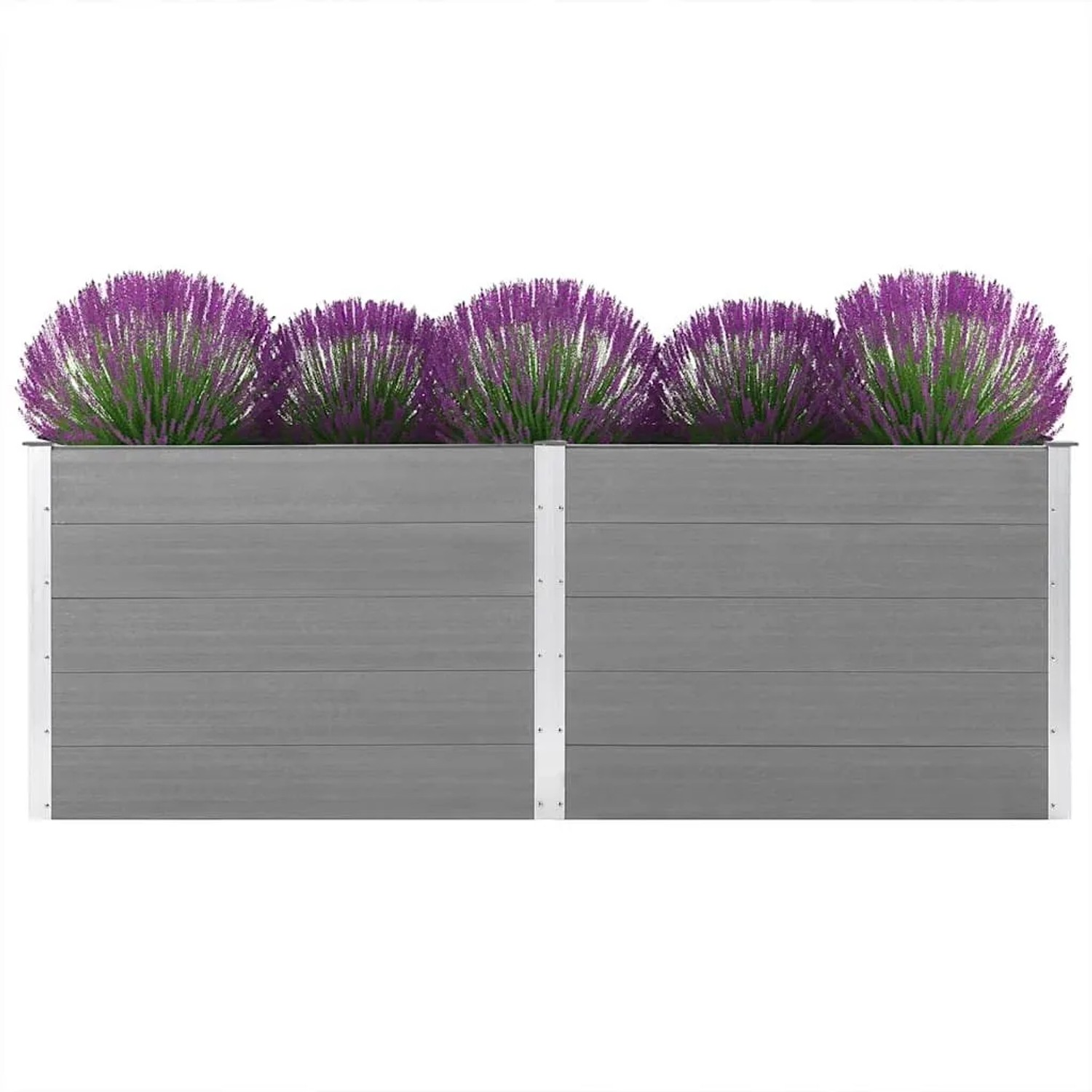 vidaXL Garten-Hochbeet 250 x 100 x 91 cm WPC Grau 49060_3