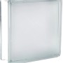 Weißer, satinierter Glasstein (19x9x8 cm) für den Innenausbau.