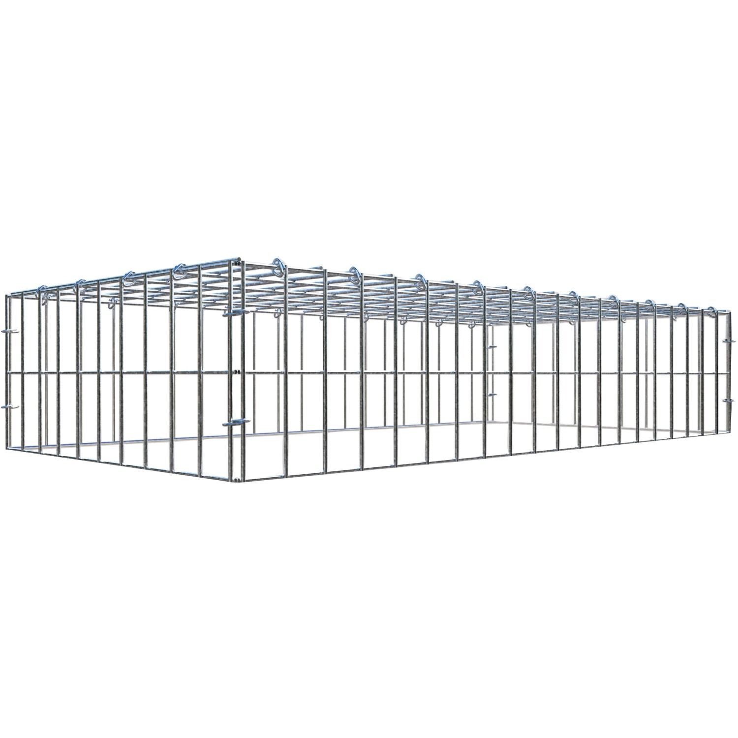 Gabiona C-Ring-Gabione-Anbaukorb Typ 3 20 x 100 x 50 cm Maschenw 5 x 10 cm