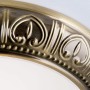 Detailaufnahme: Antike Deckenleuchte Pankok von Orion Leuchten, Ø 28 cm, mit bronzefarbener Metallfassung.