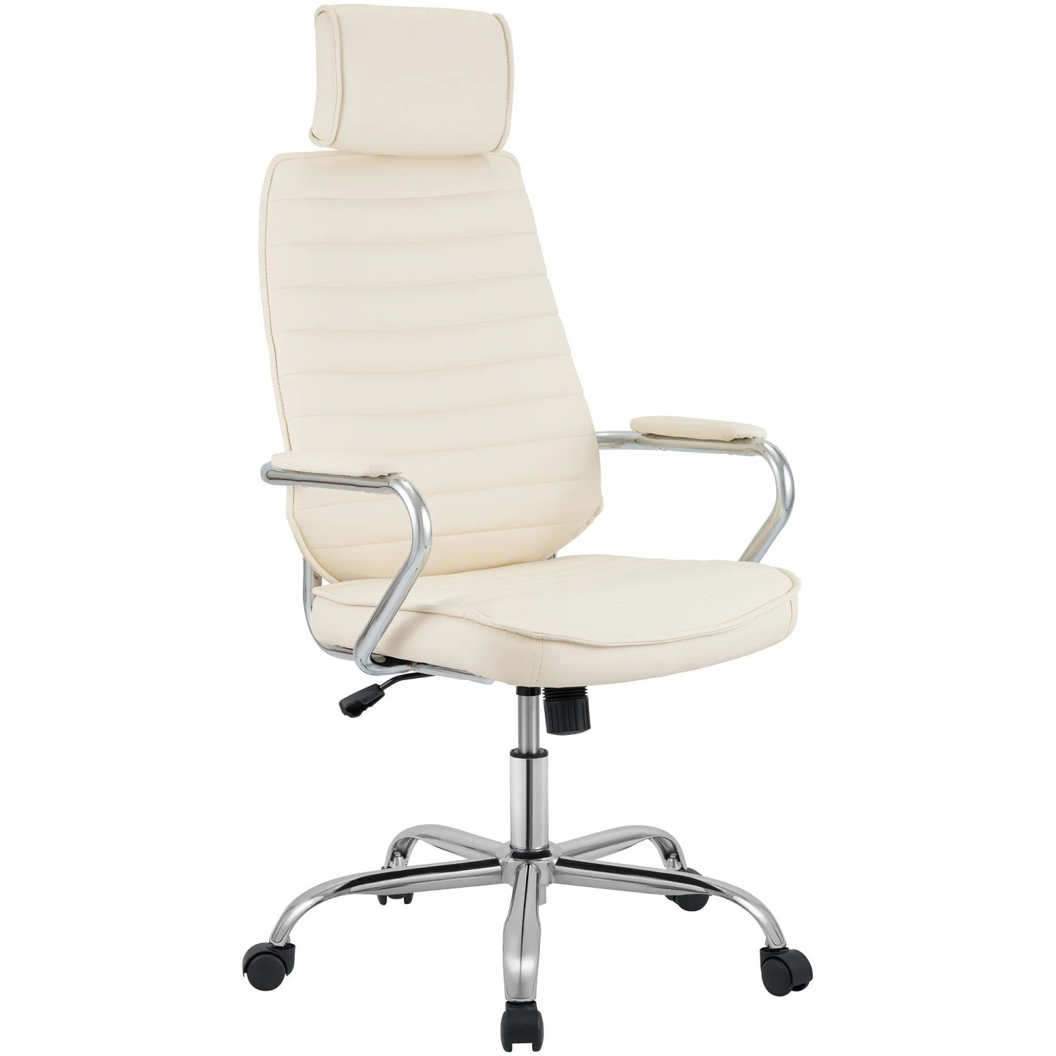 DELUKE Bürostuhl Ergonomisch FUGOR Schreibtischstuhl Mit Rollen Höhenverstellbarer Drehstuhl Computerstuhl 125 Kg Creme