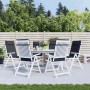 6er Set vidaXL Hochlehner-Auflagen in Schwarz für Gartenstühle mit Oxford-Gewebe.