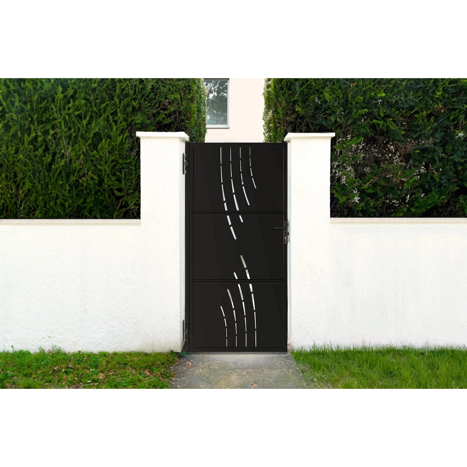 Casanoov Stahltor 1 M Nali Veleta H 200 Cm Mattschwarz & 2 Dario Stahlpfost günstig online kaufen