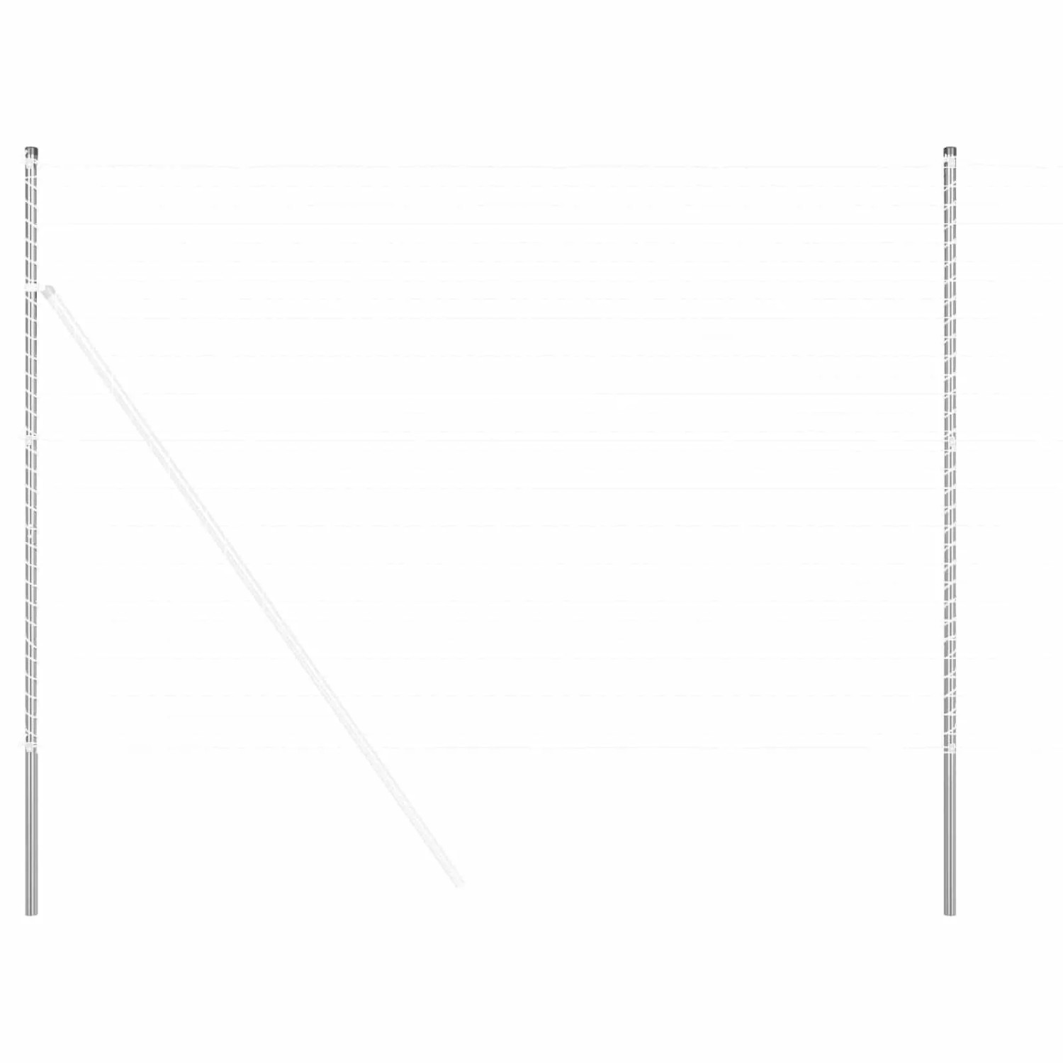 vidaXL Zaunpfosten 12 Stk Silber Pulverbeschichteter Stahl 42012798 günstig online kaufen