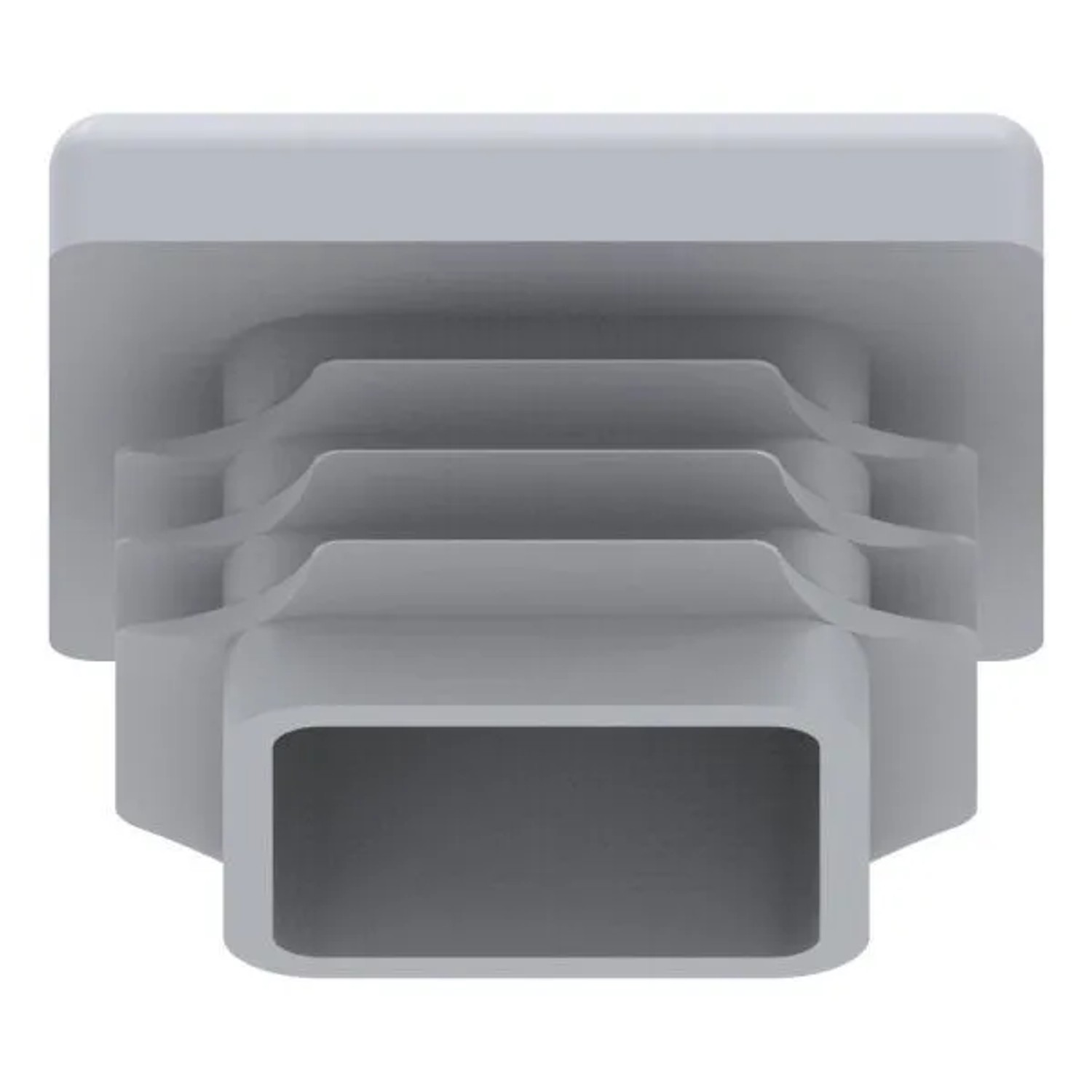 FeNau Einsteckkappe Kunststoff Für Quadratrohr 30 X 30 mm Grau Wandstärke 2,5-4,0 mm