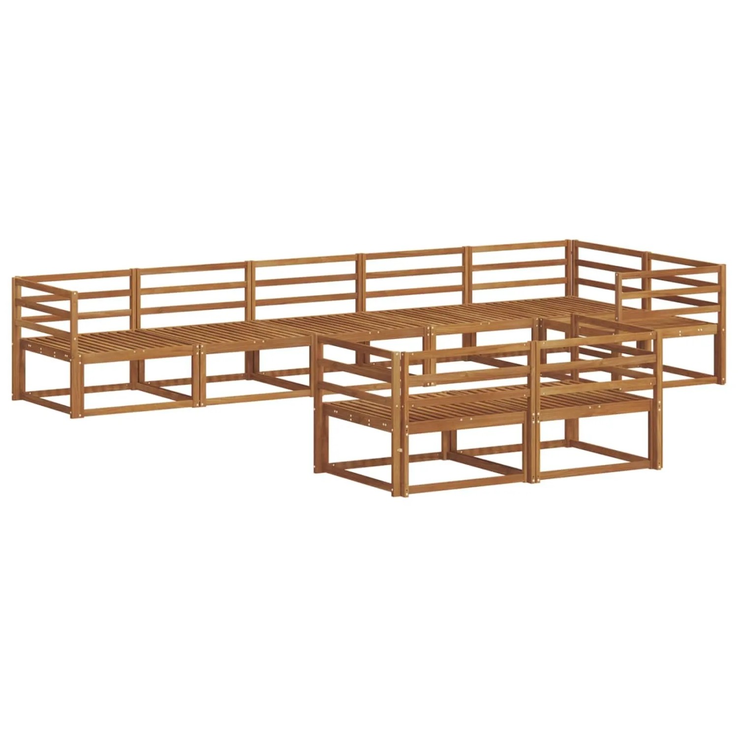 vidaXL Outdoor-Sofagarnitur 8-Tlg Natur Massivholz Akazie 3367737