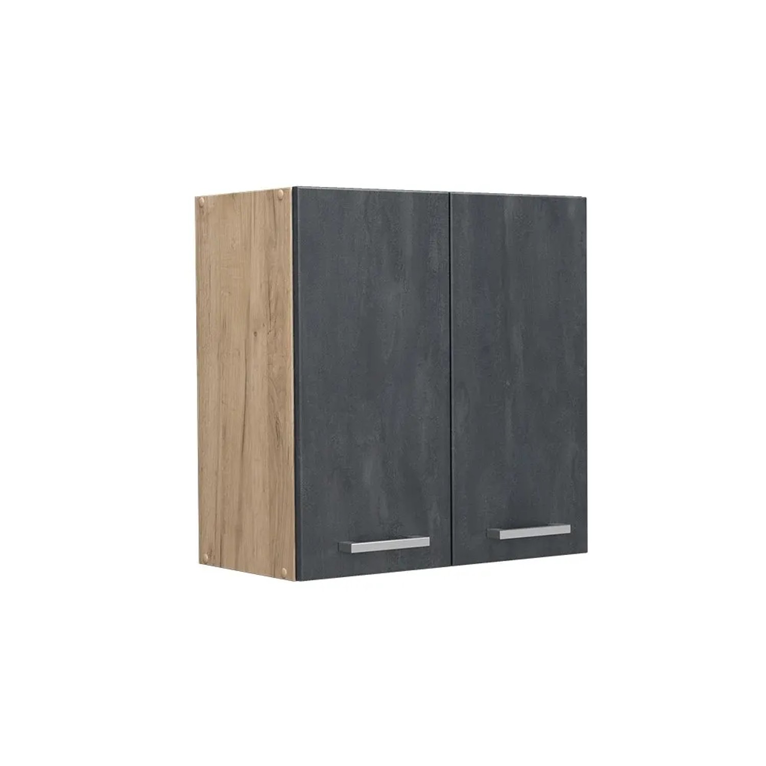 Vicco Hängeschrank R-Line Hängender Küchenschrank Schwarz Beton Goldkraft Eiche 60 cm