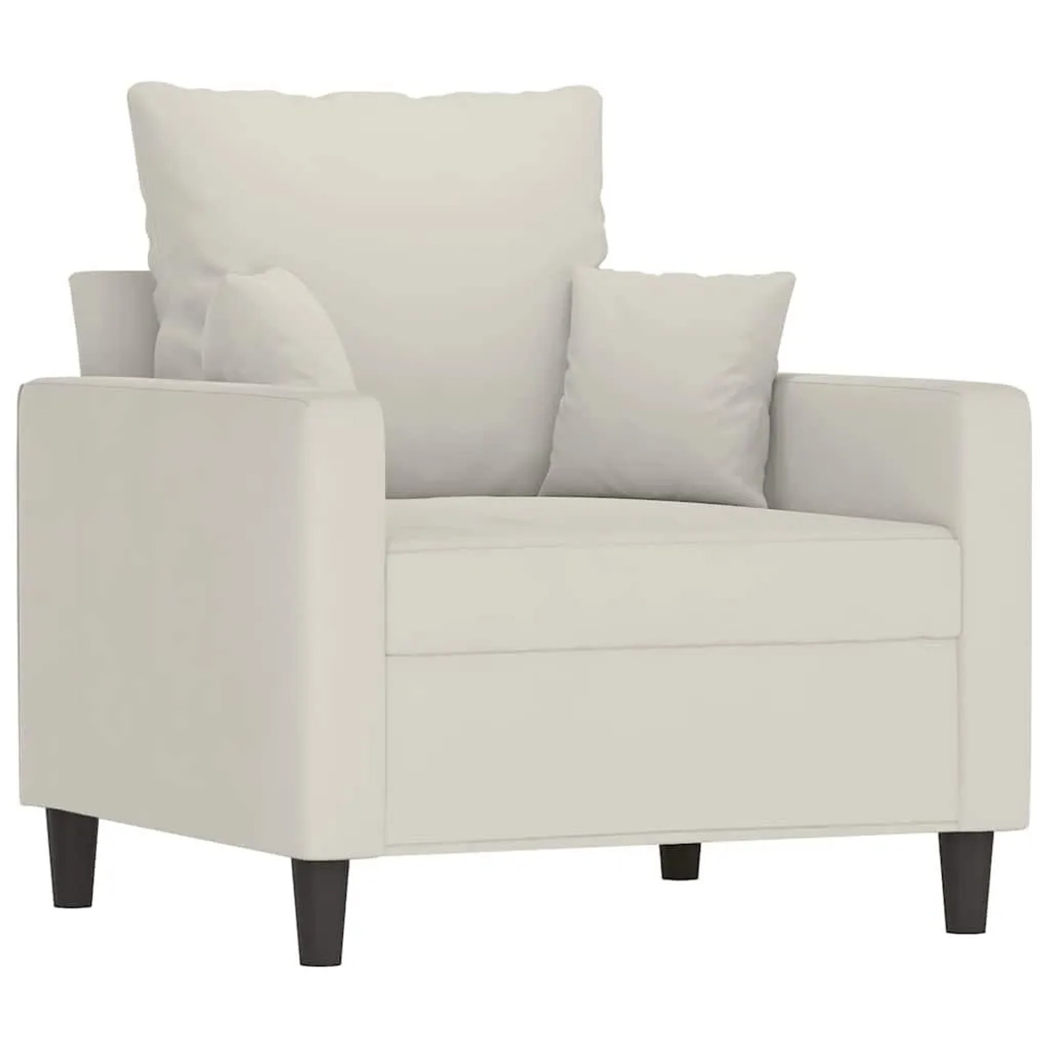 vidaXL Sessel Creme 60 cm Samt 359291