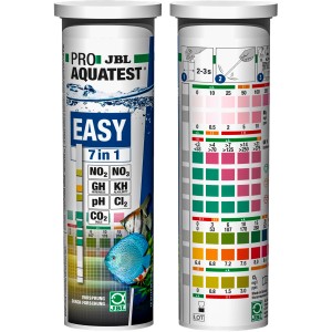 JBL ProAquaTest Easy 7 in 1 Wasserteststreifen für Aquarien, 50 Stück zur Wasseranalyse.