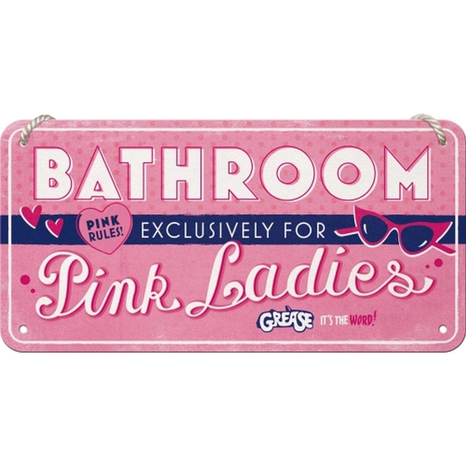 Nostalgic-Art Hängeschild Grease Pink Ladies Bathroom günstig online kaufen