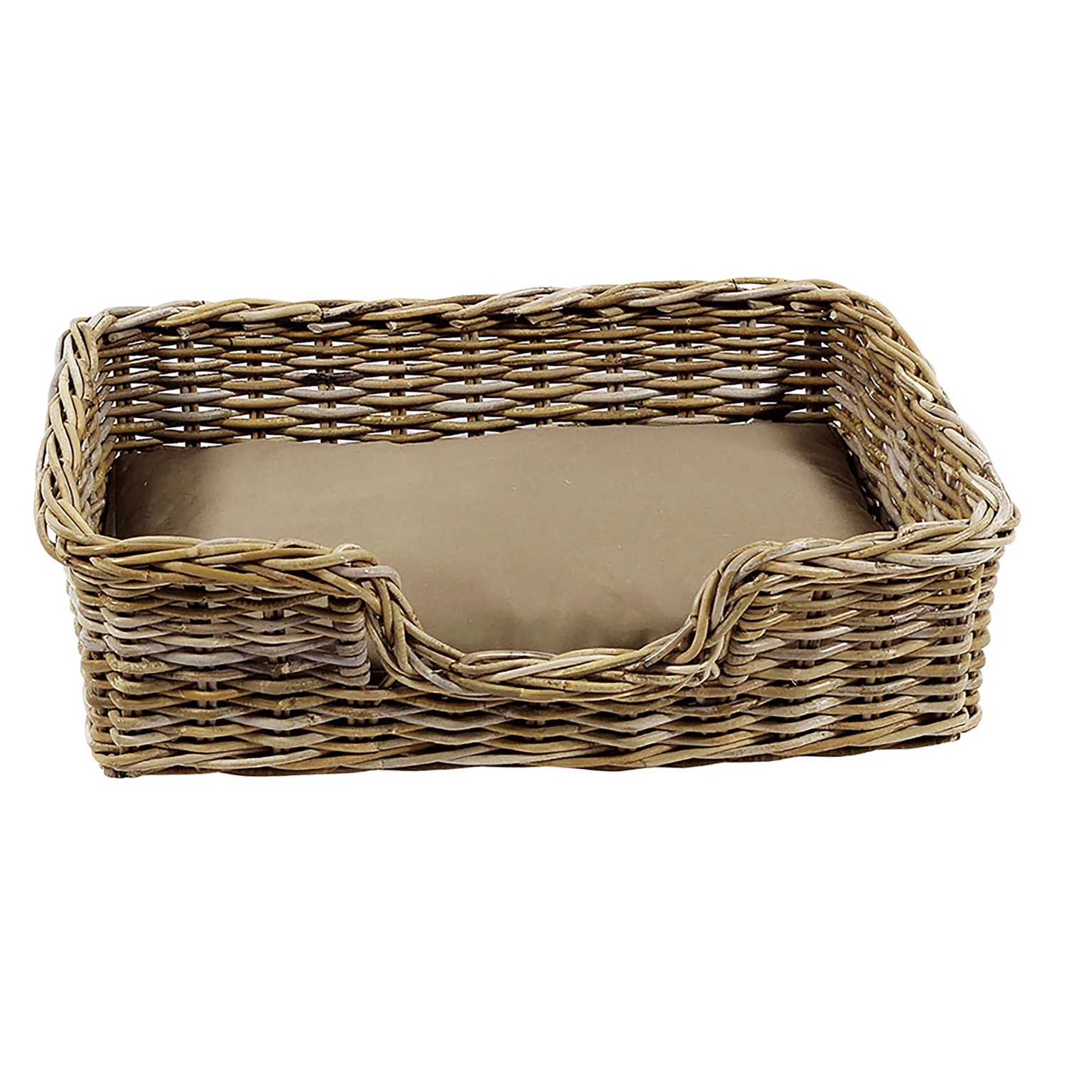 Kobolo Hundekorb aus Stabilem Rattan Geflochten mit Kissen Gr S 72lx53B cm günstig online kaufen