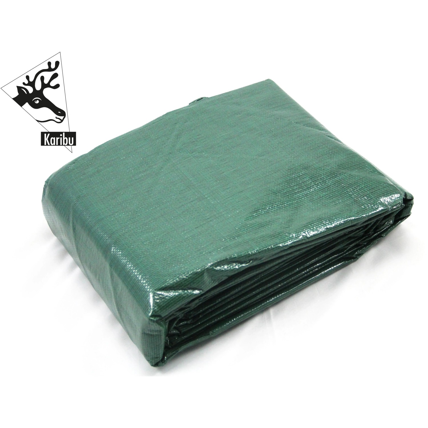 Karibu Winterabdeckplane Modell 4, grün, aus PEB-Bändchengewebe, zum Schutz Ihres Pools.