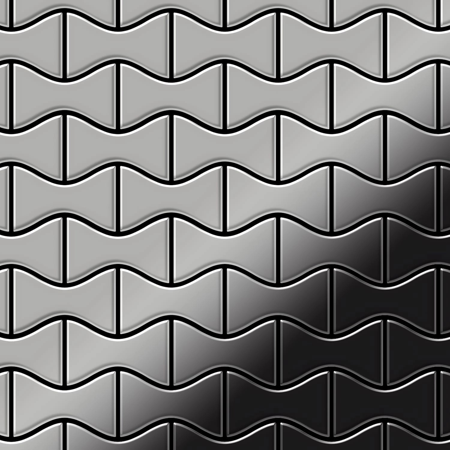 ALLOY Mosaik Fliese Massiv Metall Edelstahl Marine Hochglanz Grau 1,6mm Kis günstig online kaufen