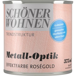 Dose Schöner Wohnen Trendstruktur Effektfarbe Metall-Optik Rosegold, 375ml.