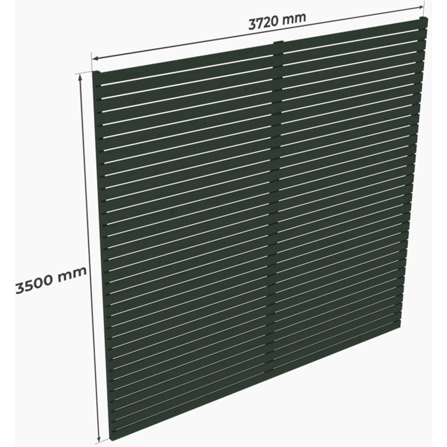 Holzbrüder Carport-Rückwand Ralf Fichte 350 cm x 372 cm Chromoxidgrün günstig online kaufen