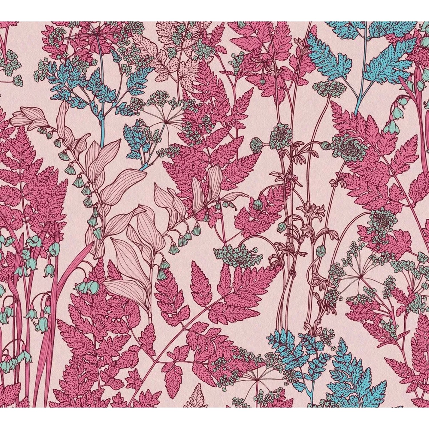Tadessi Tapete Floral M1-No.1437 Vliestapete in Rosa