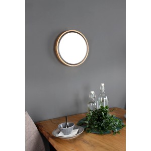Moderne LED-Deckenleuchte Solstar mit Holzrahmen (30,7 cm) für stimmungsvolle Beleuchtung.