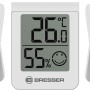 BRESSER Thermo- und Hygrometer 3er-Set, weiße Wetterstation zur Anzeige von Temperatur und Luftfeuchtigkeit.