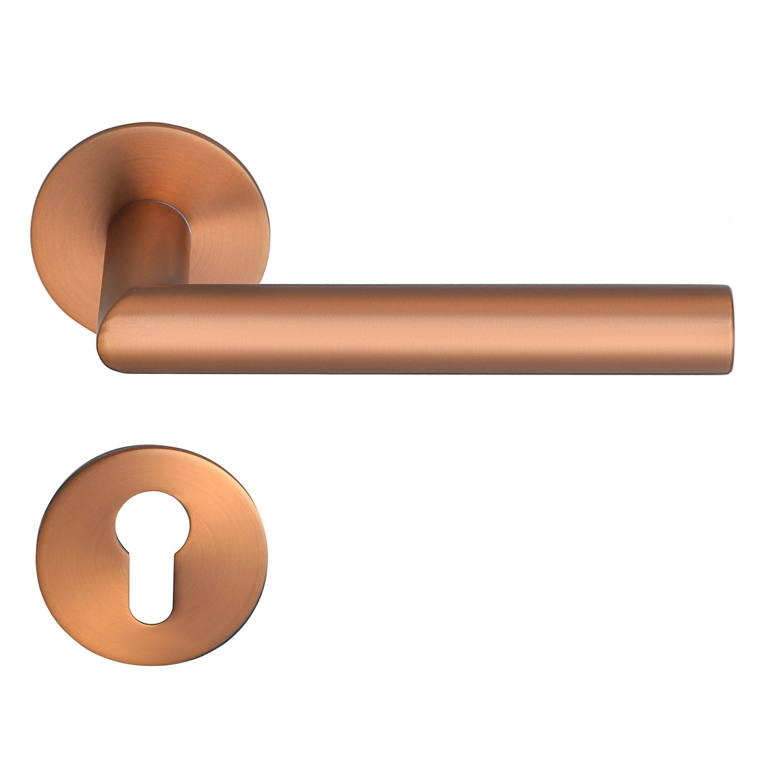 MeinTürgriff Drückergarnitur Toulouse Flachrosette Roségold Türdrücker PZ günstig online kaufen