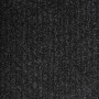 Nahaufnahme eines anthrazitfarbenen Teppichläufers aus Stoff. Zeigt die gerippte, weiche Textur des robusten und modernen Läufers.