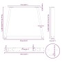 vidaXL Esstischbeine V-Form, 3 Stk., schwarz, Stahl, Maße: 90x72-73,3 cm.