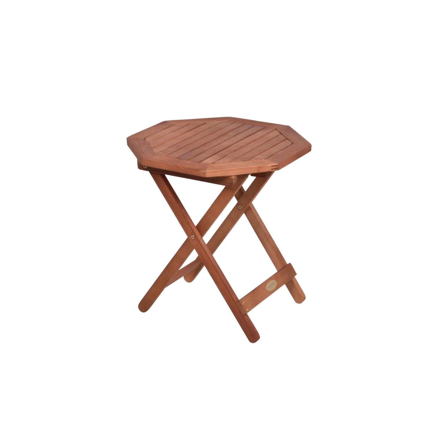 DELUKE Balkontisch NASSAU Achteckig Klappbar Eukalyptus Natur 46x46x50cm Gartentisch Balkon-Tisch Kleiner Tisch Terrasse...