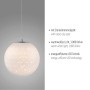 Chromfarbene LED-Pendelleuchte Bolo mit Sternenhimmel-Optik von Paul Neuhaus.