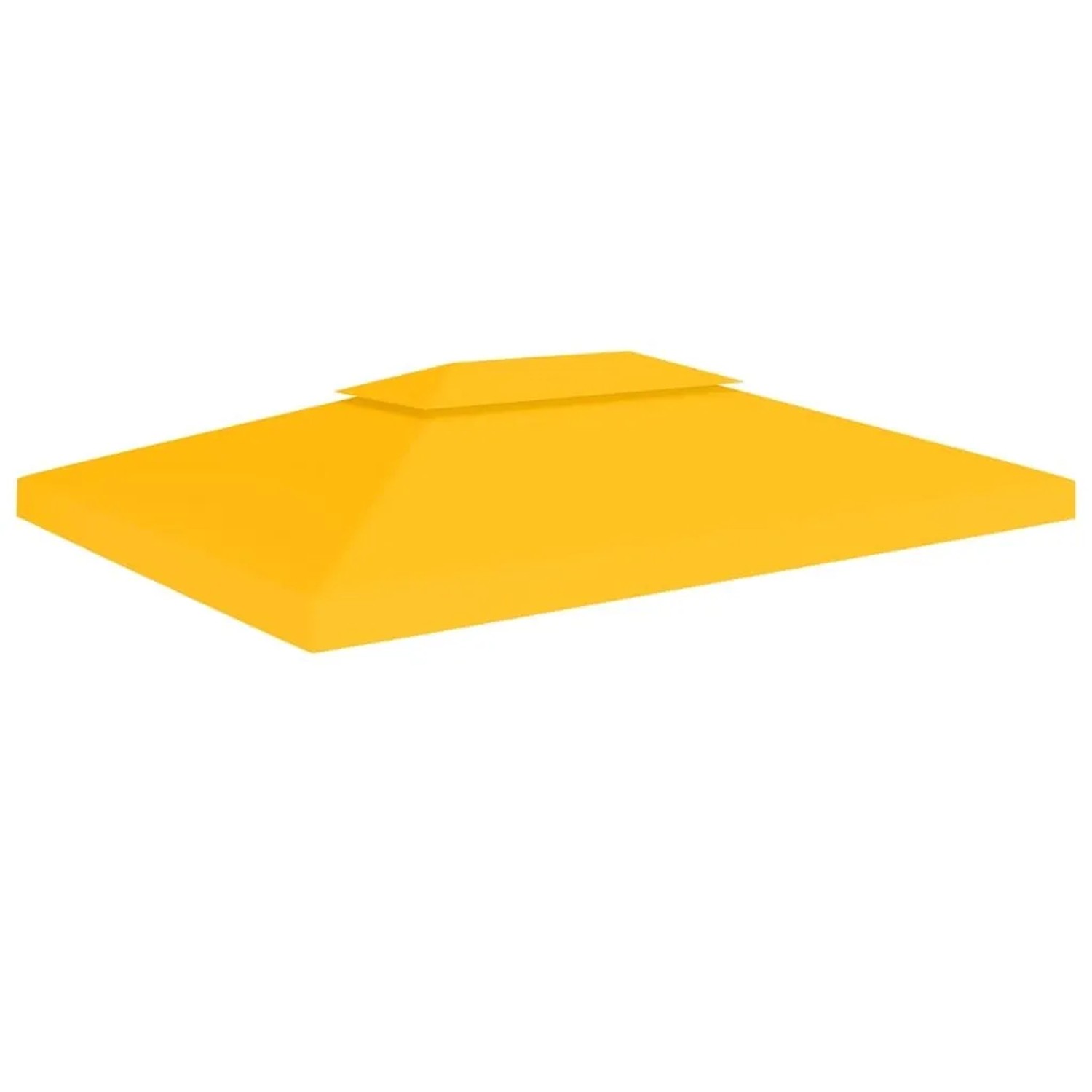 vidaXL Pavillon-Dachplane mit Kaminabzug 310 g/m² 4x3 m Gelb 312076