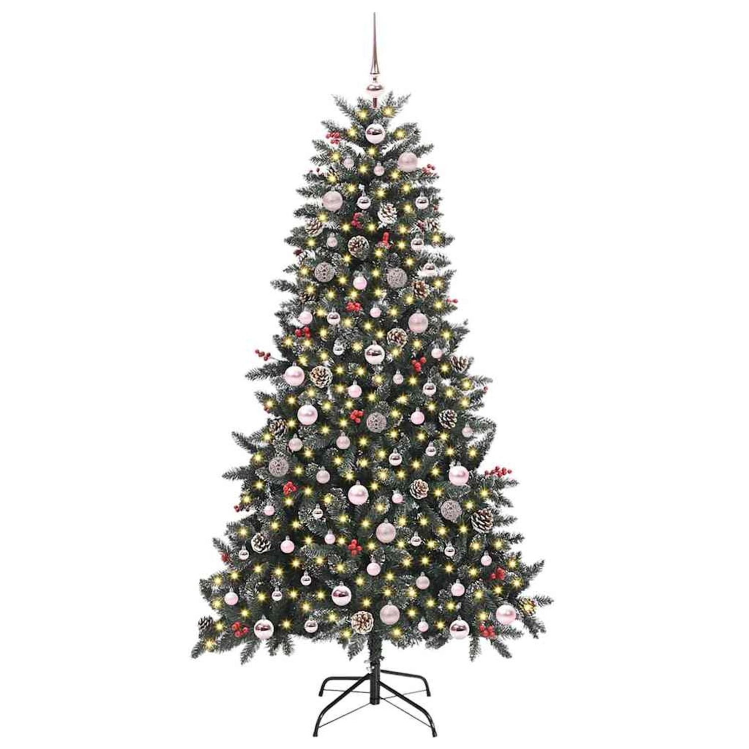 vidaXL Künstlicher Weihnachtsbaum mit 300 LEDs Grün 99 x 99 x 180 cm 3395882